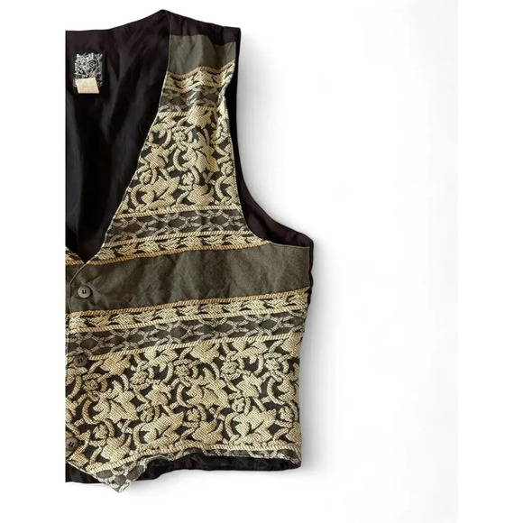 Vintage Attitudes Vest XL 100% Cotton Men's Button Down - Picture 4 of 10